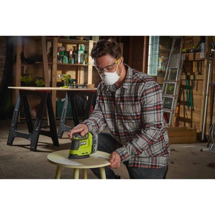 RYOBI 18V ONE+ Driehoekschuurmachine - 1,8 mm Oscillatie - 100 x 140 mm Pad - Model RPS18-0-1