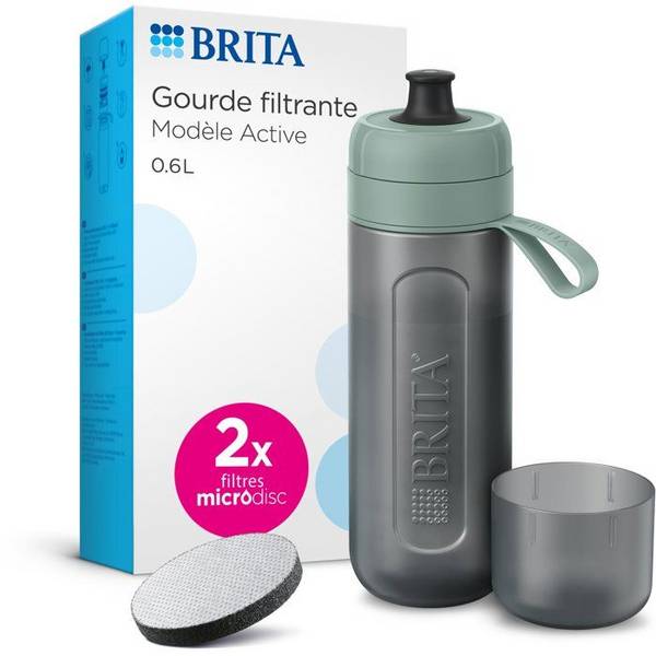 BRITA Actieve Filtratiefles 0,6 L - Inclusief 2 Microdiscs