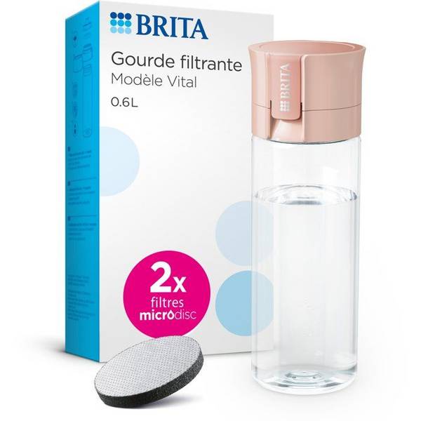 BRITA Filterwaterfles - 2 Microdiscs Inbegrepen - Abrikoos