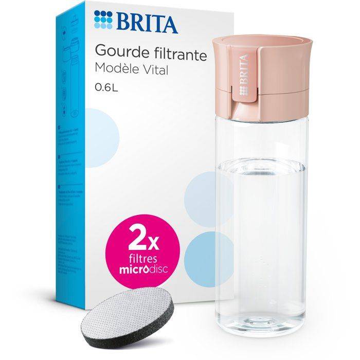 BRITA Filterwaterfles - 2 Microdiscs Inbegrepen - Abrikoos-0