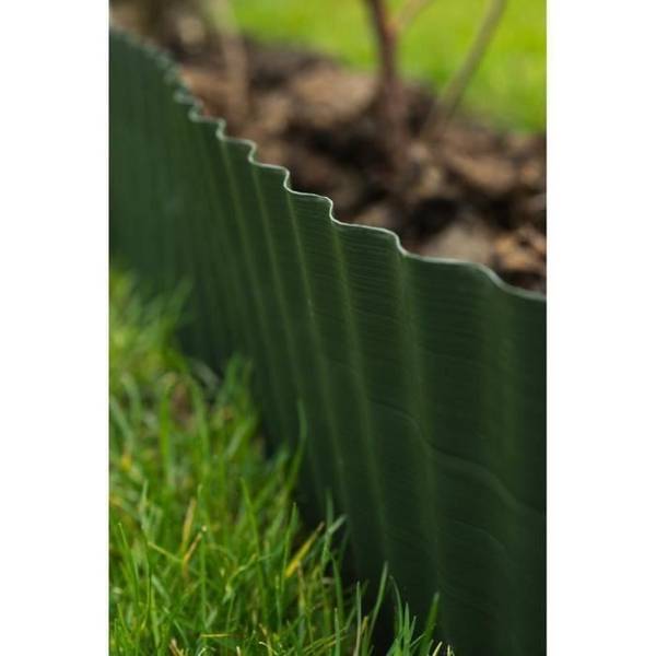 NATURE Groene Polyethyleen Grasrand - 25 cm hoog x 9 m lang