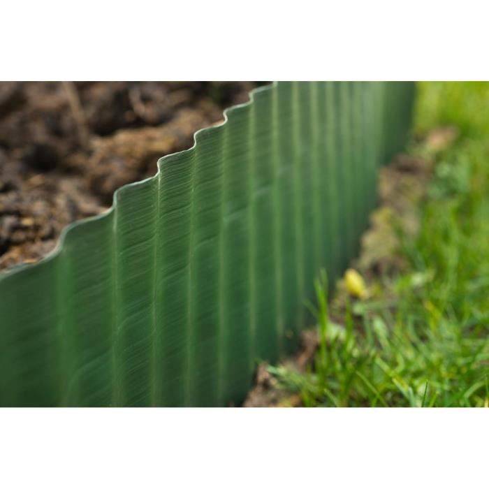 NATURE Groene Polyethyleen Grasrand - 25 cm hoog x 9 m lang-1