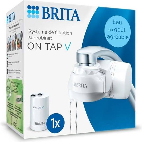 BRITA ON TAP Waterfiltratiesysteem - Tot 4 maanden gefilterd water - 3 werkmodi - 5 meegeleverde adapters