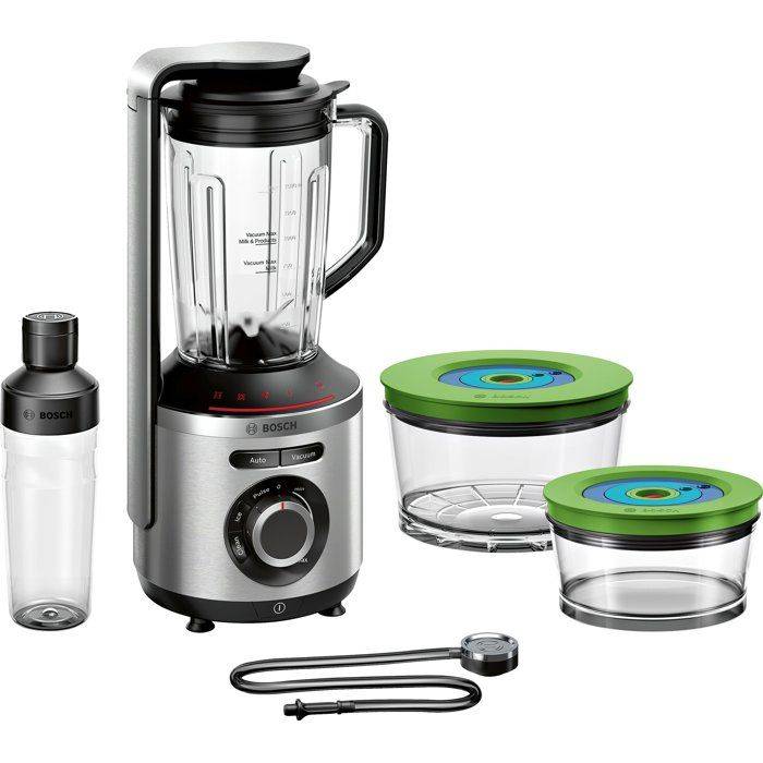 BOSCH VitaPower 2-in-1 Vacuüm Blender - 1000 W - RVS/Zwart - MMBV625M-0