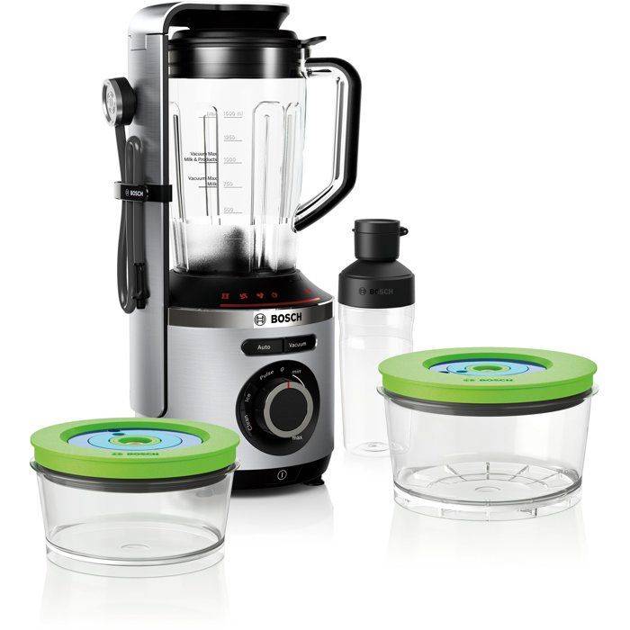 BOSCH VitaPower 2-in-1 Vacuüm Blender - 1000 W - RVS/Zwart - MMBV625M-2