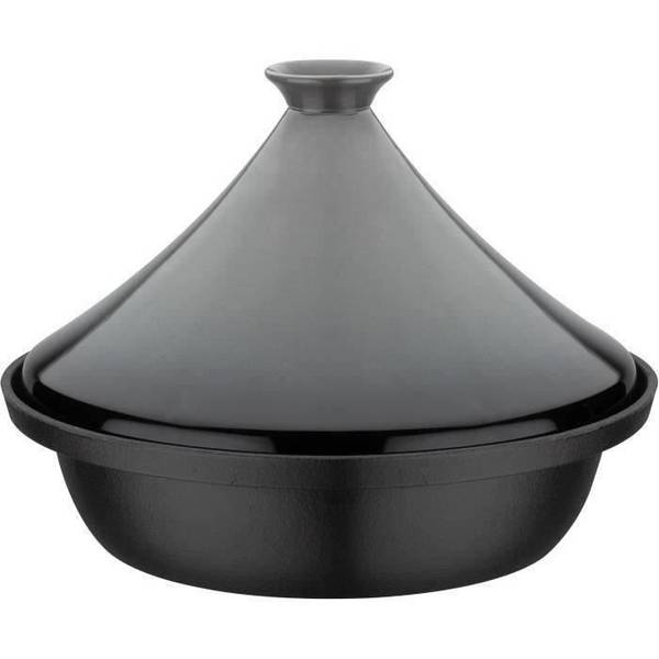 GSW Tagine - Massief Gietijzer - 30 x 22 cm - Inductie - Keramisch Deksel - Grijs