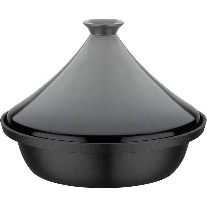 GSW Tagine - Massief Gietijzer - 30 x 22 cm - Inductie - Keramisch Deksel - Grijs-0