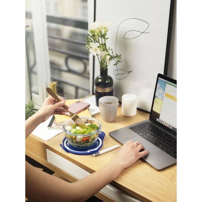 PYREX Set van 3 Lunchdozen - Cook & Go - Glas - Rond - Luchtdichte Deksel - 0,7 L-2