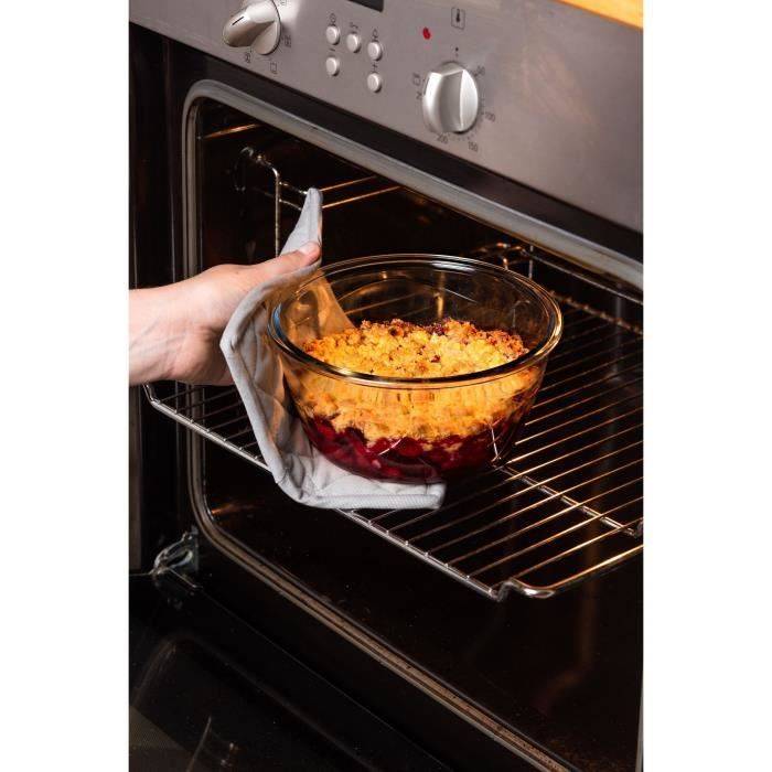 PYREX Set van 3 Lunchdozen - Cook & Go - Glas - Rond - Luchtdichte Deksel - 0,7 L-3