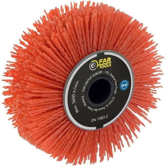 FARTOOLS Precisieborstel met Schuur Nylon Haren Ø120mm/L20mm voor Hoeken en Randen-0