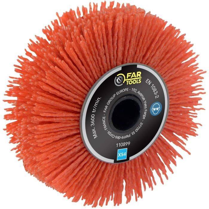 FARTOOLS Precisieborstel met Schuur Nylon Haren Ø120mm/L20mm voor Hoeken en Randen-1