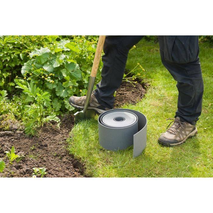 NATURE Tuinrand - 3 mm Dikte - 15 cm Hoog x 10 m Lang - Grijs-2