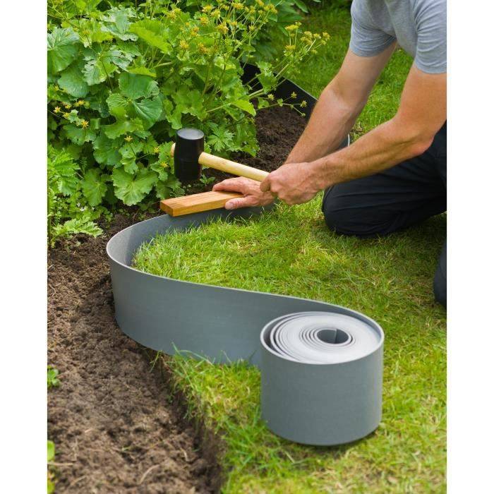 NATURE Tuinrand - 3 mm Dikte - 15 cm Hoog x 10 m Lang - Grijs-3