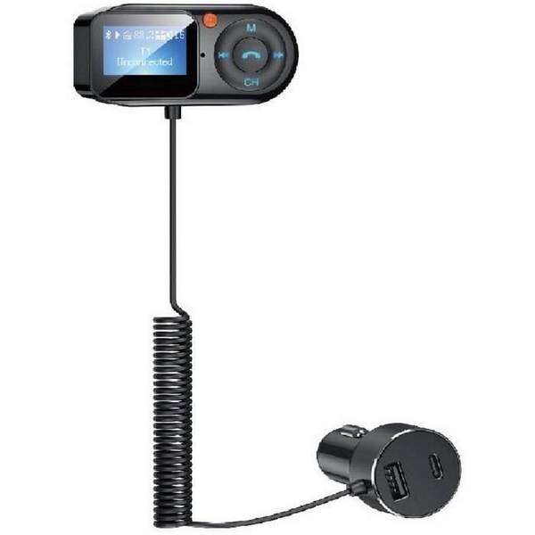 THOMSON Bluetooth FM Transmitter - 12/24V - Afstandsbediening - 1 m Spiraalkabel