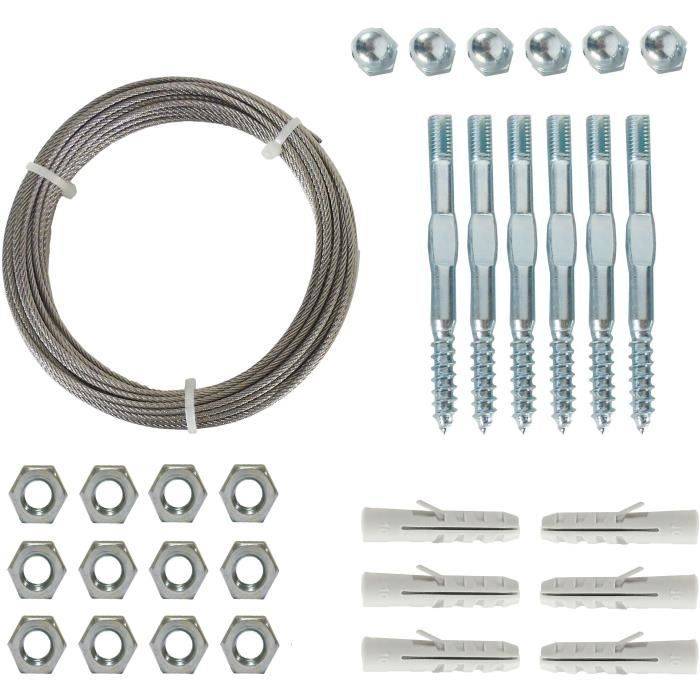 NATURE Metalen Trellis - Trainingskit voor Klimplanten - Gegalvaniseerd Draad Ø1,8 mm x 10 m-3