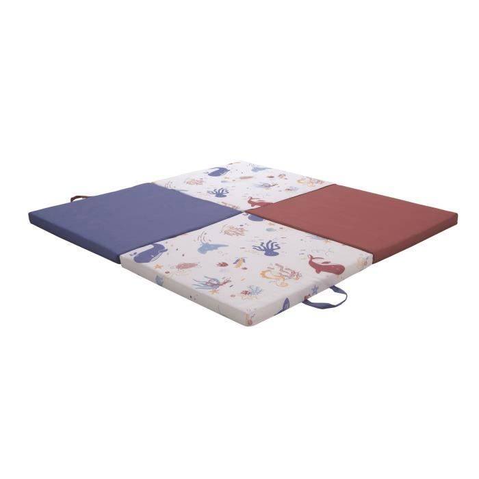 CLEVER 3-in-1 Ocean Treasures Tapijt - Verstelbaar - Verwijderbare Hoes - 120x120x5 cm-0