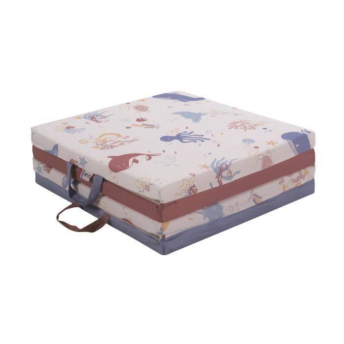 CLEVER 3-in-1 Ocean Treasures Tapijt - Verstelbaar - Verwijderbare Hoes - 120x120x5 cm-2