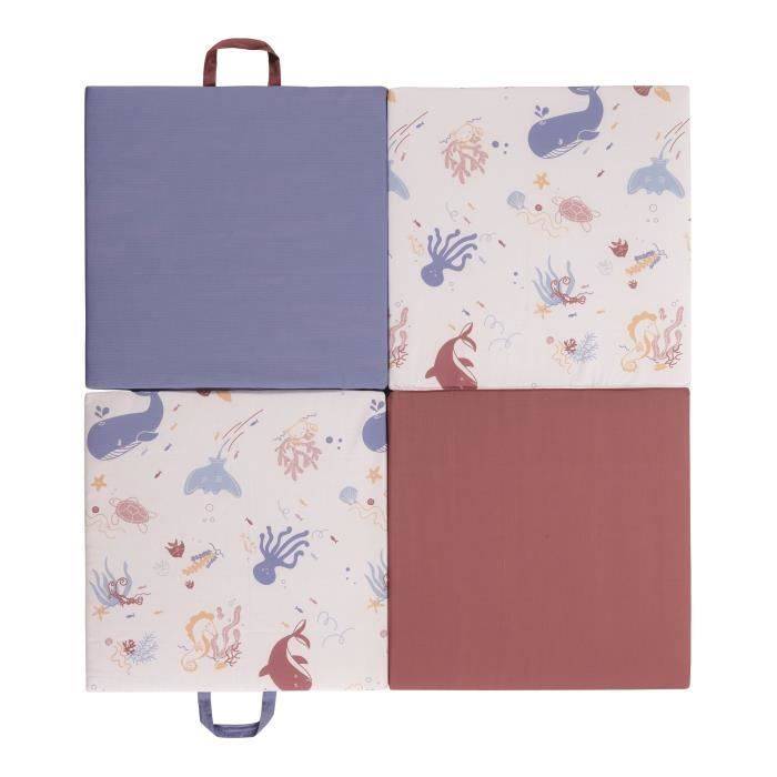 CLEVER 3-in-1 Ocean Treasures Tapijt - Verstelbaar - Verwijderbare Hoes - 120x120x5 cm-3