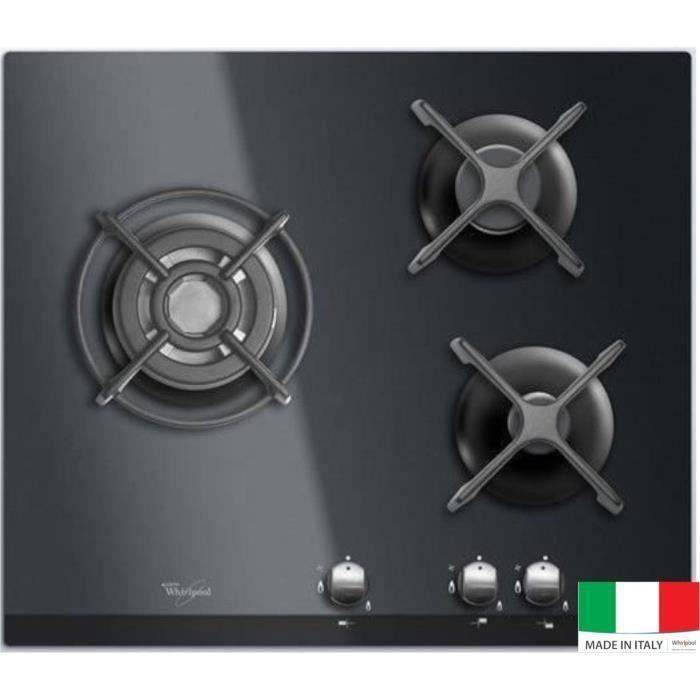 WHIRLPOOL Gasfornuis - 3 Branders - 6350 W - B 59 x D 51 cm - Zwart - AKT404NB W59 D51cm-0