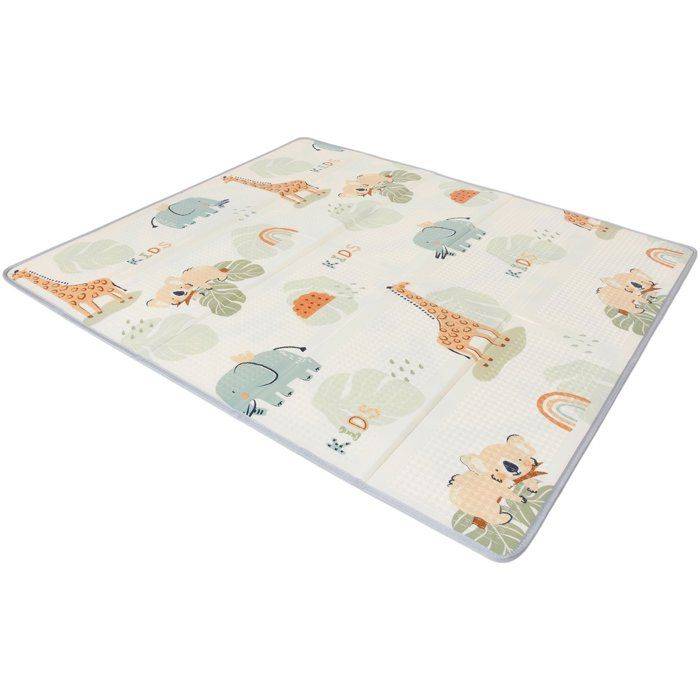 TINEO - Maxi Speelmat - Omkeerbaar - 150 x 180 cm - Dieren/ Autosnelweg-2