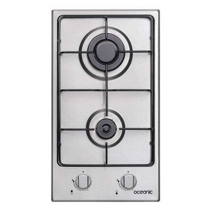 OCEANIC Gas Kookplaat - 2 Branders - 20 cm - RVS-0