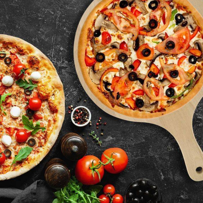 FACKELMANN Set van 3 Pizza-Utensielen - Houten Bord, Pizzasnijder, Pizza Peel-1