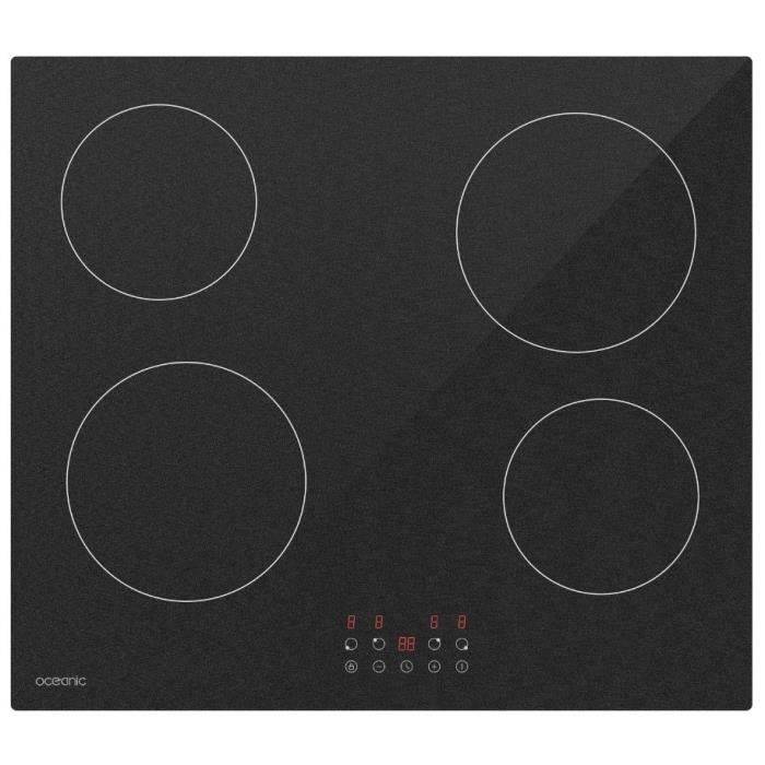 OCEANIC Keramische Kookplaat - 4 Branders - 59 x 52 cm - Zwart-0