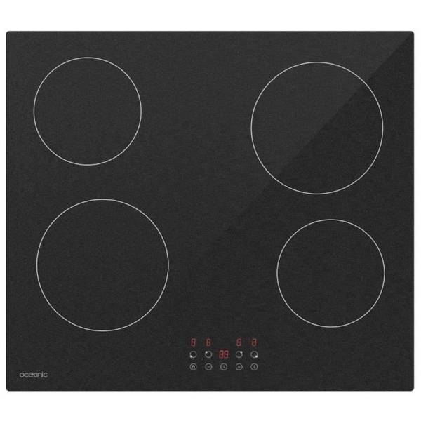 OCEANIC Keramische Kookplaat - 4 Branders - 59 x 52 cm - Zwart