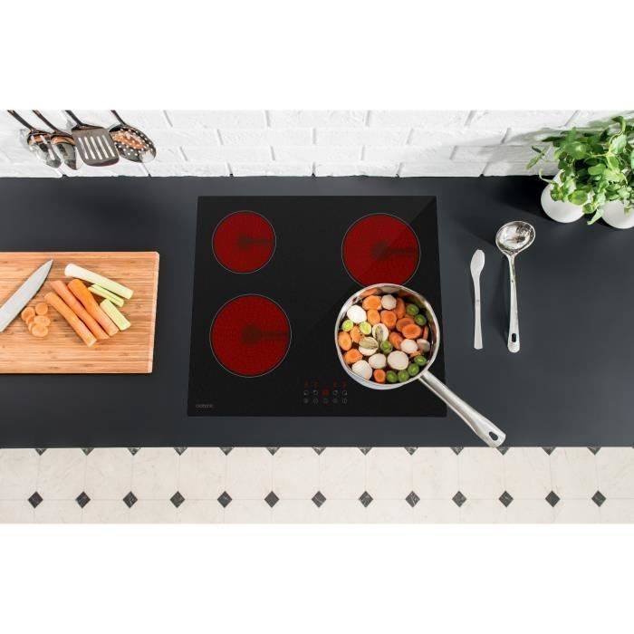 OCEANIC Keramische Kookplaat - 4 Branders - 59 x 52 cm - Zwart-4