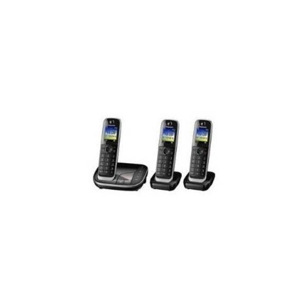 Panasonic KX-TGJ323GB - Draadloze Telefoon met Antwoordapparaat en Nummerherkenning - DECT - Zwart + 2 Extra Handsets (K