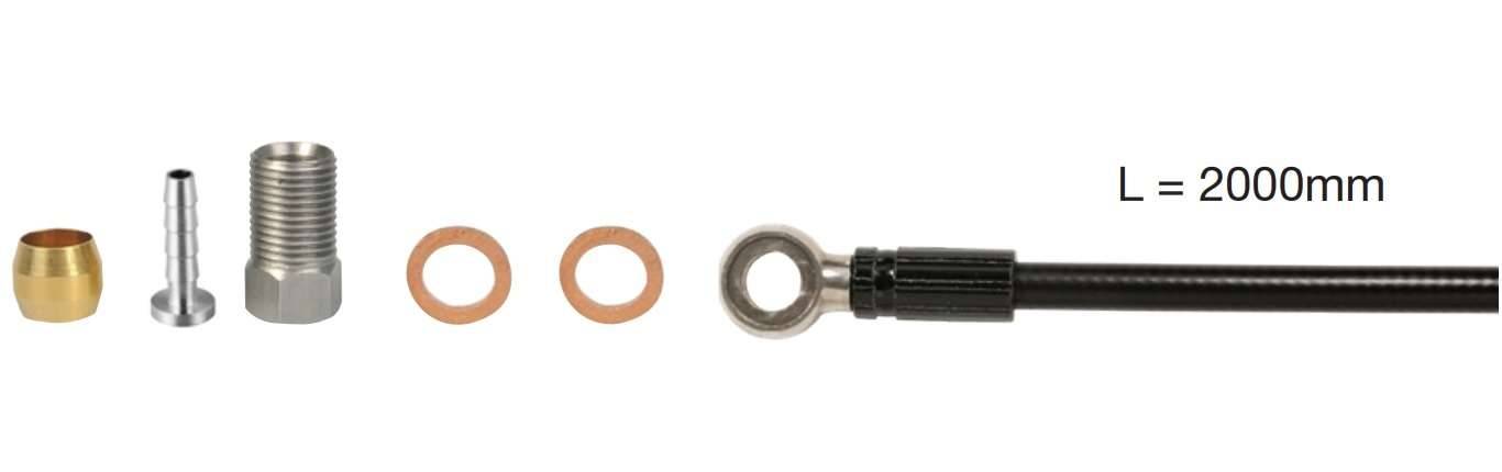 Remleidingset Elvedes vervanger voor Shimano SM-BH90 - extra soepel - 2 meter met aansluitmateriaal banjo, etc.-0