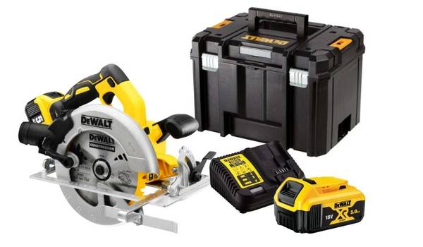 DeWALT DCS570P2-QW handcirkelzaag 18,4 cm Geel 5500 RPM