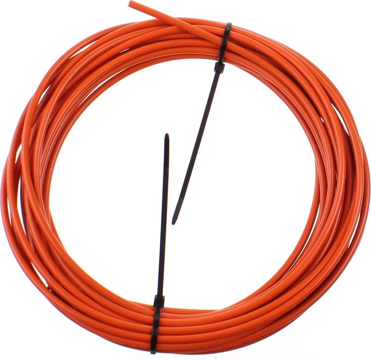 Buitenkabel (rem) Elvedes met teflon voering ø4,9mm - 10 meter op rol - oranje-0