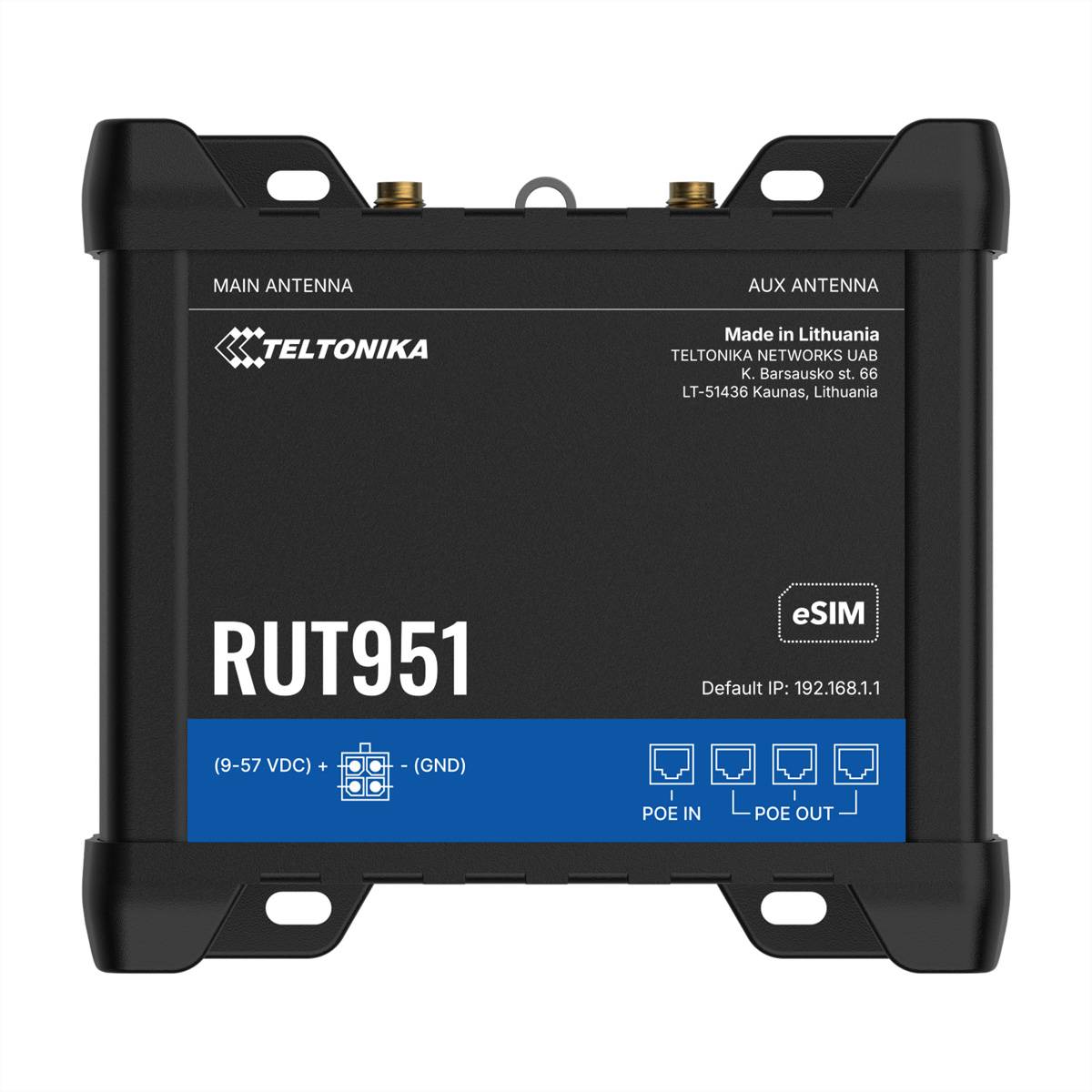 Teltonika Teltonika RUT951 - Wireless Router - WWAN 3-Port-Switch 2,4 GHz Router-1
