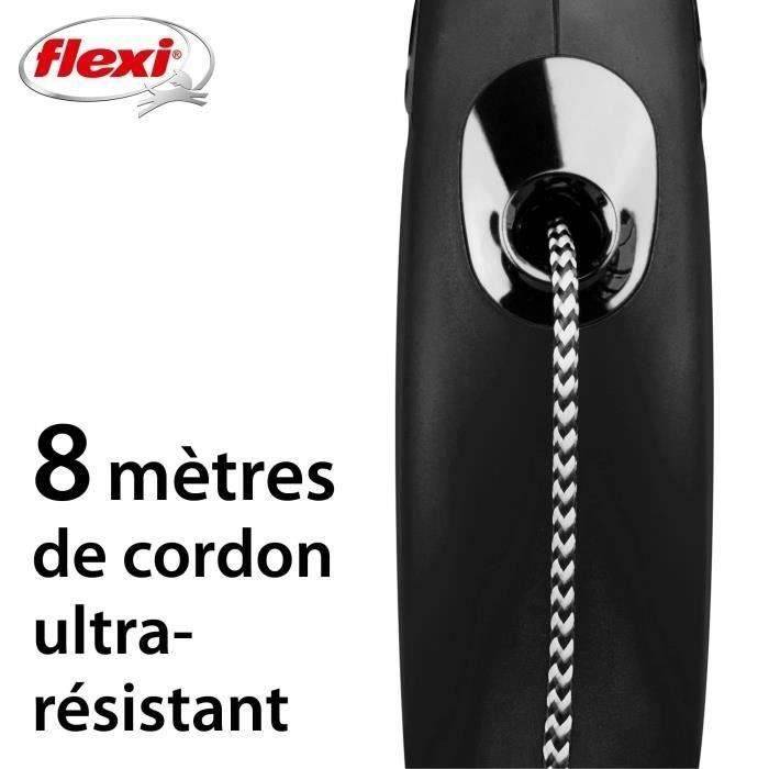 Flexi New Classic M Koordlijn 8 m Zwart voor Honden tot 20 kg - CL20C8-251-S-20-4