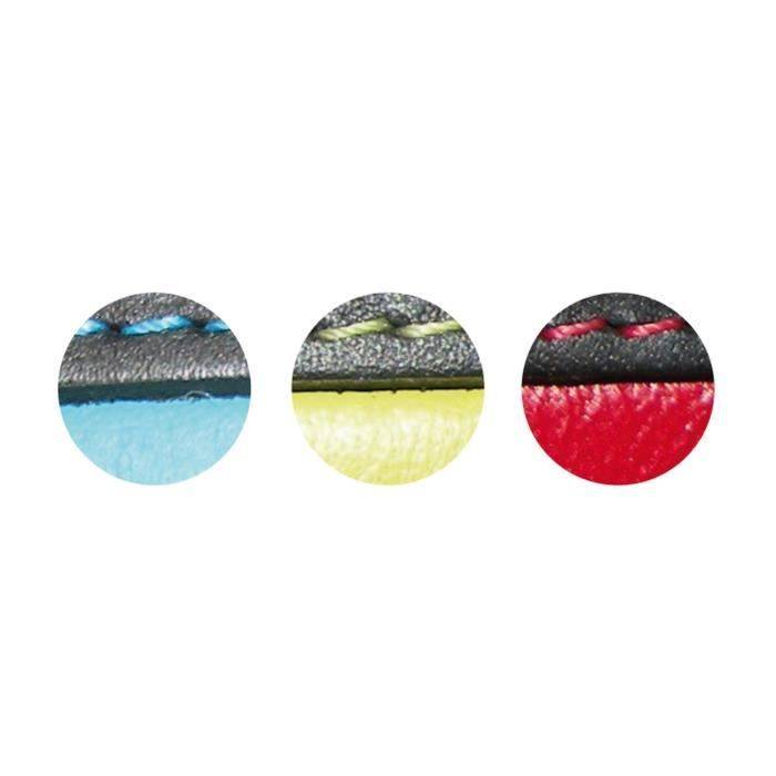 YAGO Hondenhalsband - Zacht Leer Zwart/Rood - Verstelbaar voor Middelgrote Honden - Maat M 34-43 cm-4