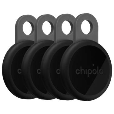 Chipolo LOOP 4-Pack Oplaadbare Bluetooth Tracker Antraciet Apple Find My Compatibel