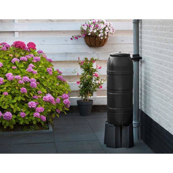 NATURE Wateropslagset - 100 Liter - Kolomvorm - UV-bestendig - Zwart-1