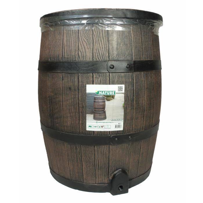 NATURE Wateropslag - Regenwaterbarrel - 120 L - Houtlook - Bruin-0