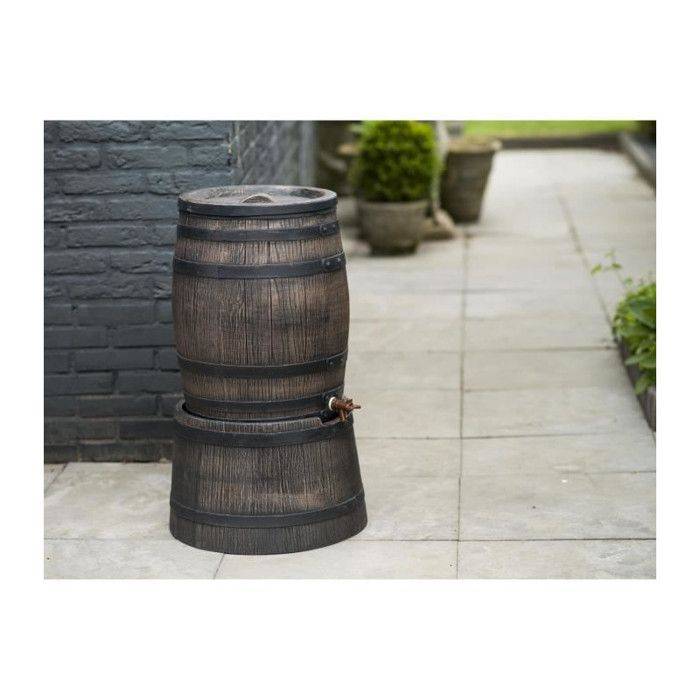 NATURE Wateropslag - Regenwaterbarrel - 120 L - Houtlook - Bruin-1