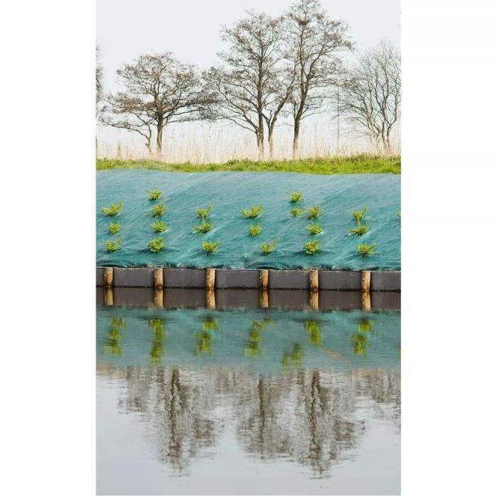 Groene Onkruidbestrijdingsdoek, 1 x 10 m, UV-behandeld, 100 g/m² - Onkruidwerende Bodembedekking-2