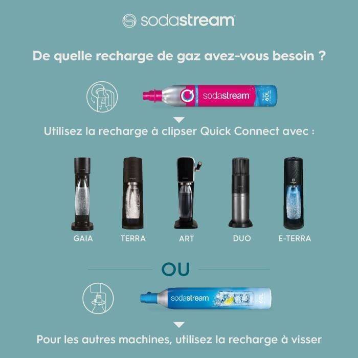 SODASTREAM Gas Navulling - Quick Connect Systeem - Tot 60 L Koolzuurhoudend Water-1