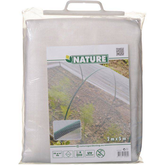 Nature Insectennet - 2 x 5 m - 1,8 x 1,8 mm - 38 g/m² - Wit-0