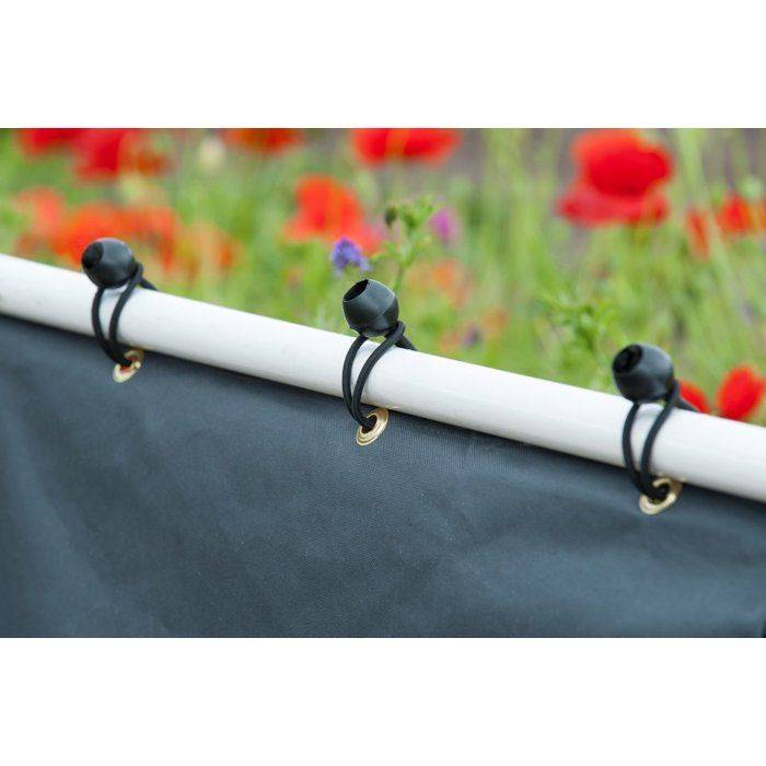 NATURE Elastische Tie - Voor het Bevestigen van Matten en Privacy Screens met Oogjes - Verpakking van 10-4