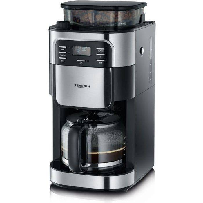 SEVERIN 4810 Filterkoffiemaker met Ingebouwde Molen - 1000W - Zwart-0