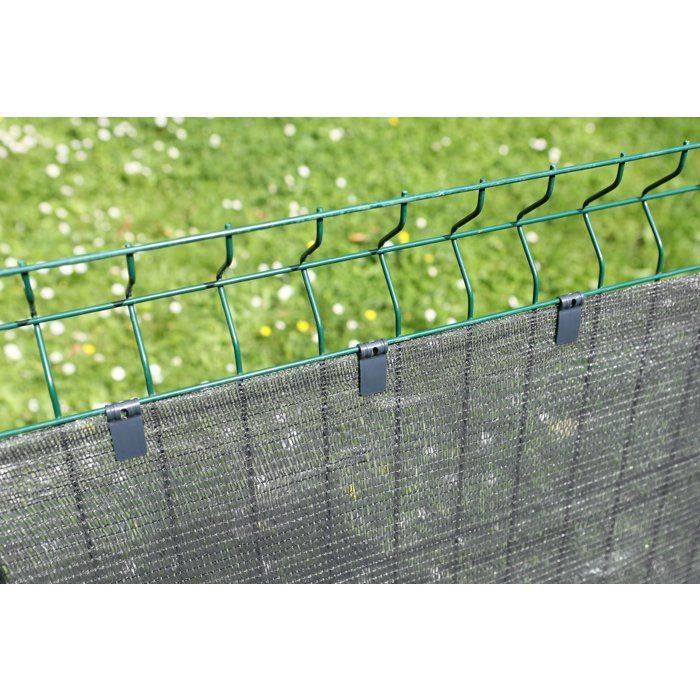 NATURE Bevestigingsclips voor Privacy Schermen - 20 Stuks - Antraciet-1