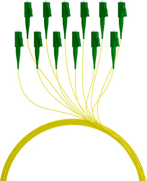 EFB vezel pigtail LC/APC OS2 G657A2 geel 2m-0
