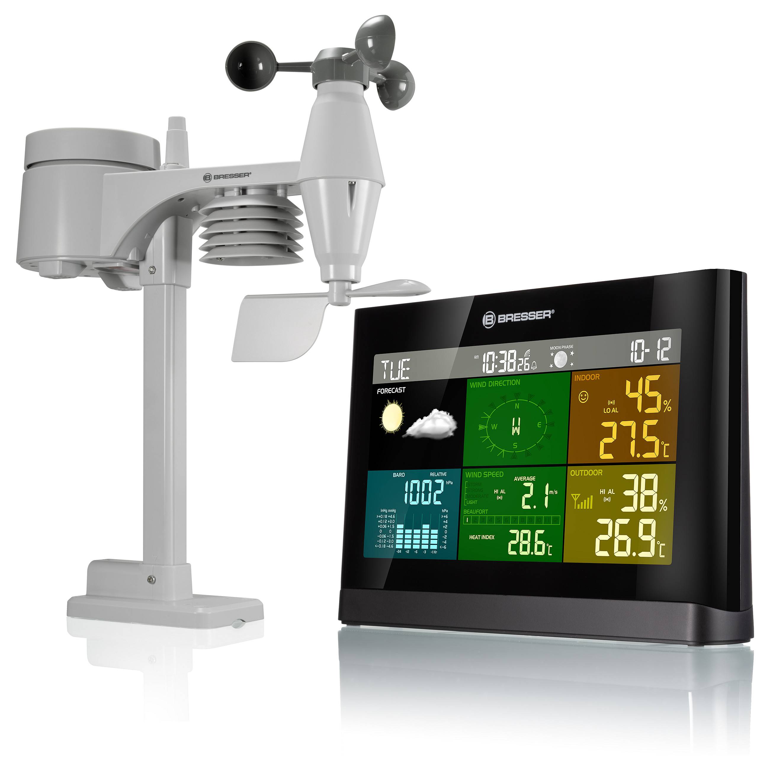 Bresser 5-in-1 Comfort Weather Center zwart-0