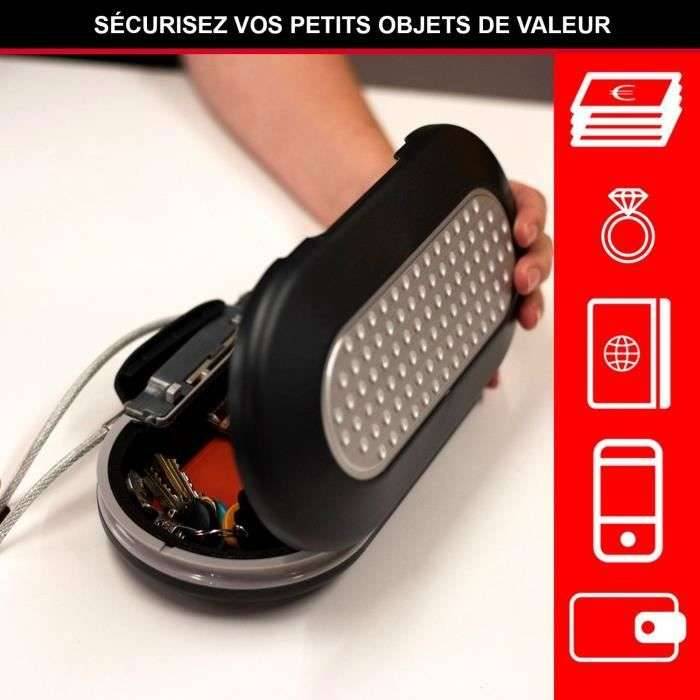 MASTER LOCK draagbare mini reisopbergdoos met beveiligingskabel - zwart-2