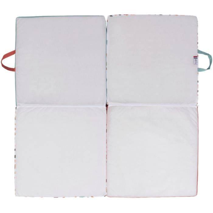 Slimme Speelmat - TINEO - 3-in-1 Multifunctionele Ontwikkelingsspeelmat - 120x120 cm - Geometrisch/ Leuke Dieren-2